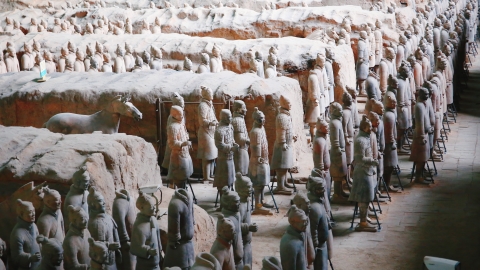 Estátuas preciosas são descobertas no museu dos Guerreiros de Terracota
