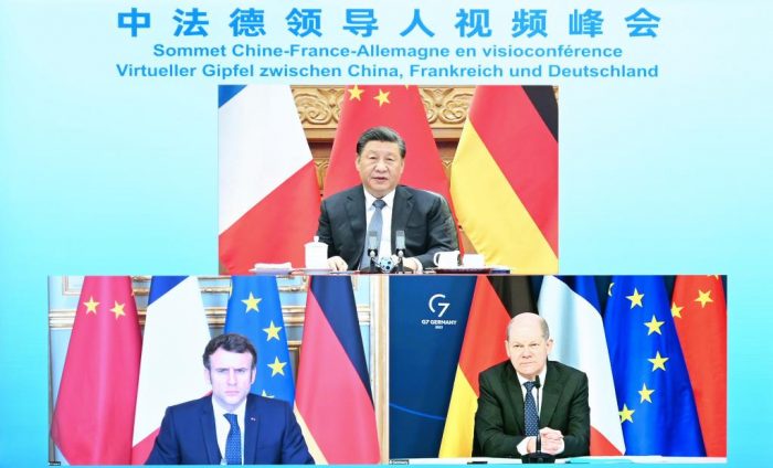 Xi realiza cúpula virtual com líderes da França e da Alemanha