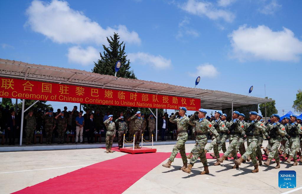 Mais de 400 soldados chineses recebem medalhas da paz da ONU no Líbano